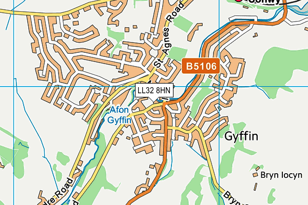 LL32 8HN map - OS VectorMap District (Ordnance Survey)