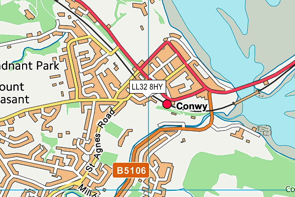 LL32 8HY map - OS VectorMap District (Ordnance Survey)