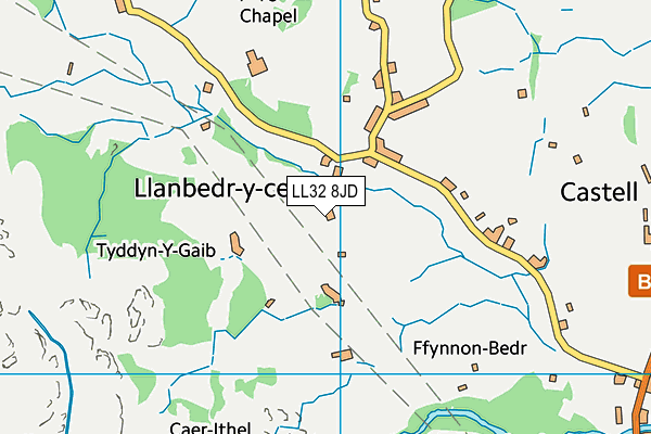 LL32 8JD map - OS VectorMap District (Ordnance Survey)