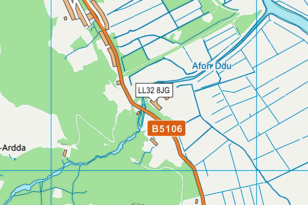 LL32 8JG map - OS VectorMap District (Ordnance Survey)