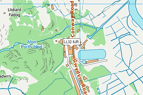 LL32 8JR map - OS VectorMap District (Ordnance Survey)
