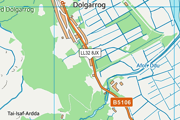 LL32 8JX map - OS VectorMap District (Ordnance Survey)
