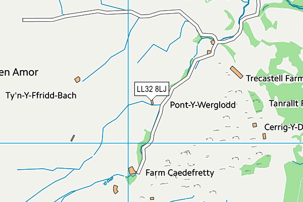 LL32 8LJ map - OS VectorMap District (Ordnance Survey)