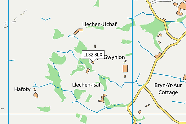 LL32 8LX map - OS VectorMap District (Ordnance Survey)