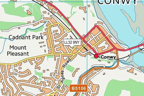 LL32 8NY map - OS VectorMap District (Ordnance Survey)