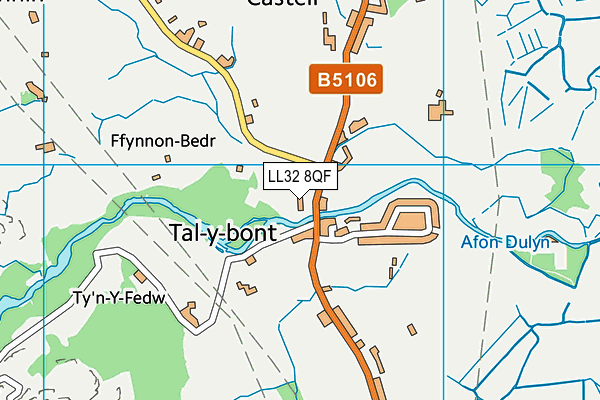 LL32 8QF map - OS VectorMap District (Ordnance Survey)