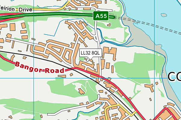 LL32 8QL map - OS VectorMap District (Ordnance Survey)