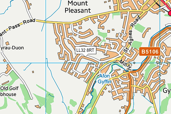 LL32 8RT map - OS VectorMap District (Ordnance Survey)