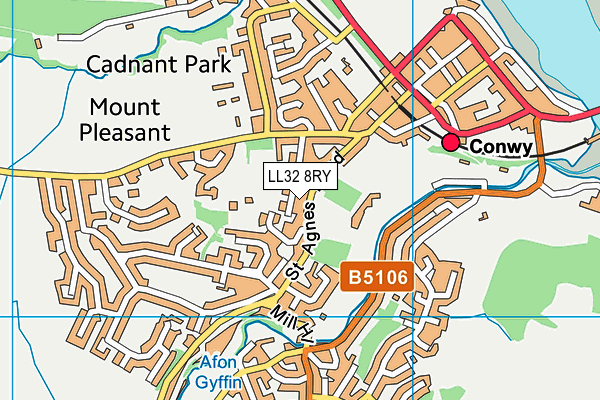 LL32 8RY map - OS VectorMap District (Ordnance Survey)