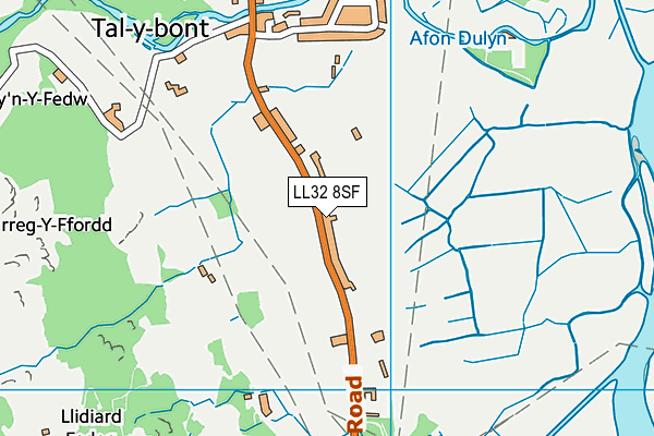 LL32 8SF map - OS VectorMap District (Ordnance Survey)