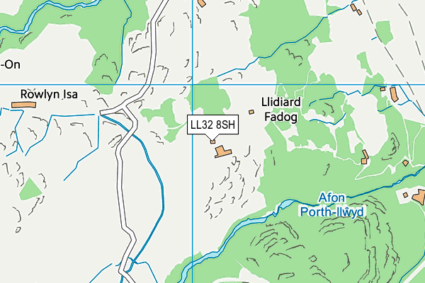 LL32 8SH map - OS VectorMap District (Ordnance Survey)
