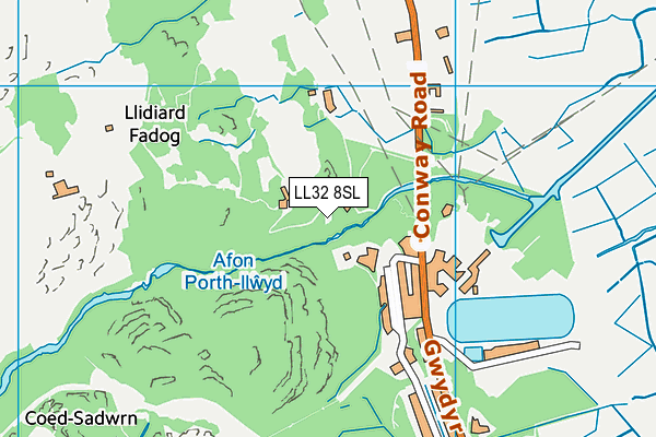 LL32 8SL map - OS VectorMap District (Ordnance Survey)