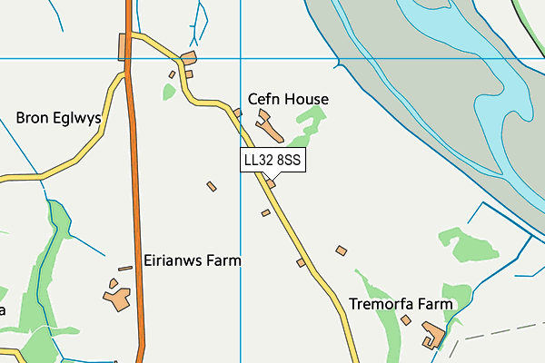 LL32 8SS map - OS VectorMap District (Ordnance Survey)