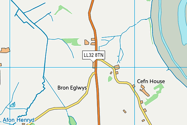 LL32 8TN map - OS VectorMap District (Ordnance Survey)