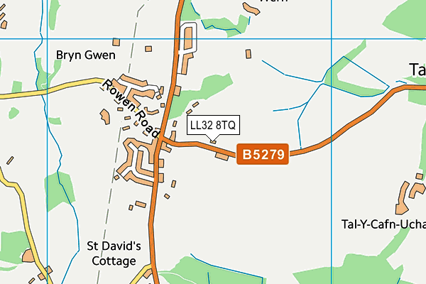 LL32 8TQ map - OS VectorMap District (Ordnance Survey)