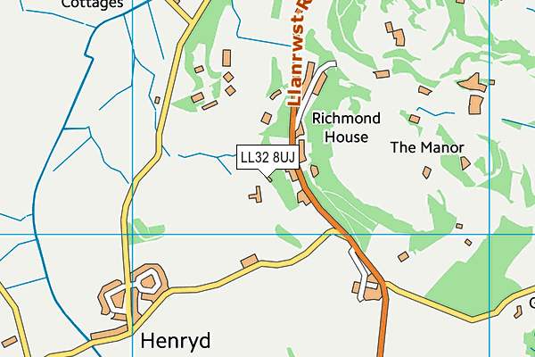 LL32 8UJ map - OS VectorMap District (Ordnance Survey)