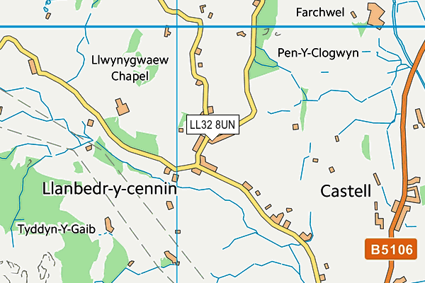 LL32 8UN map - OS VectorMap District (Ordnance Survey)