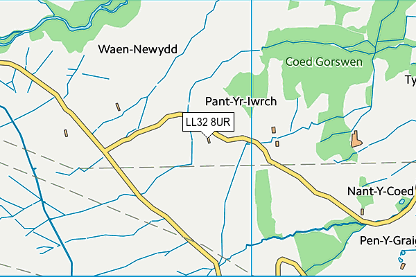 LL32 8UR map - OS VectorMap District (Ordnance Survey)