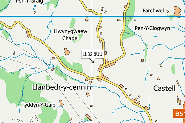 LL32 8UU map - OS VectorMap District (Ordnance Survey)