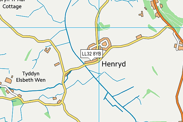 Ysgol Llangelynnin map (LL32 8YB) - OS VectorMap District (Ordnance Survey)