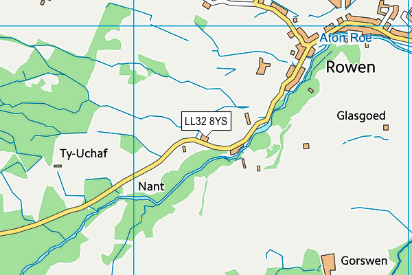 LL32 8YS map - OS VectorMap District (Ordnance Survey)