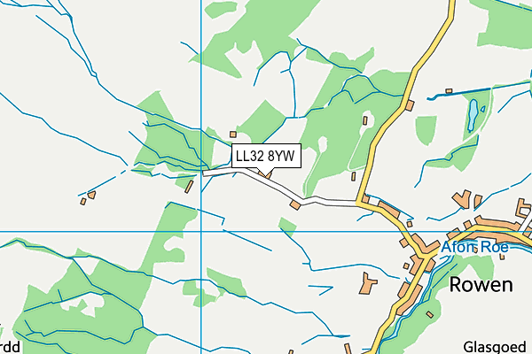 LL32 8YW map - OS VectorMap District (Ordnance Survey)