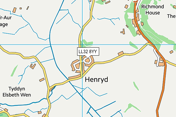 LL32 8YY map - OS VectorMap District (Ordnance Survey)