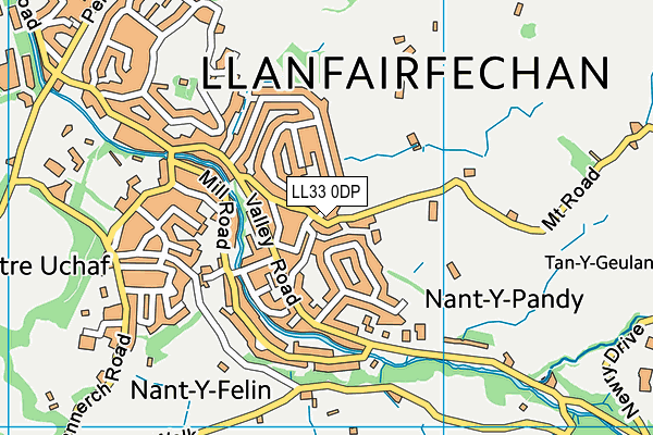 LL33 0DP map - OS VectorMap District (Ordnance Survey)