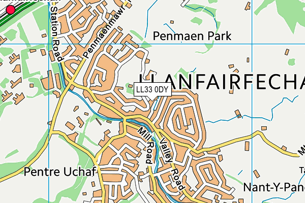 LL33 0DY map - OS VectorMap District (Ordnance Survey)