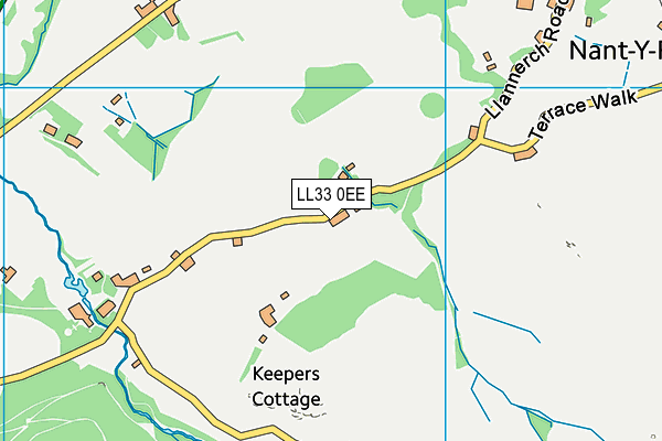 LL33 0EE map - OS VectorMap District (Ordnance Survey)