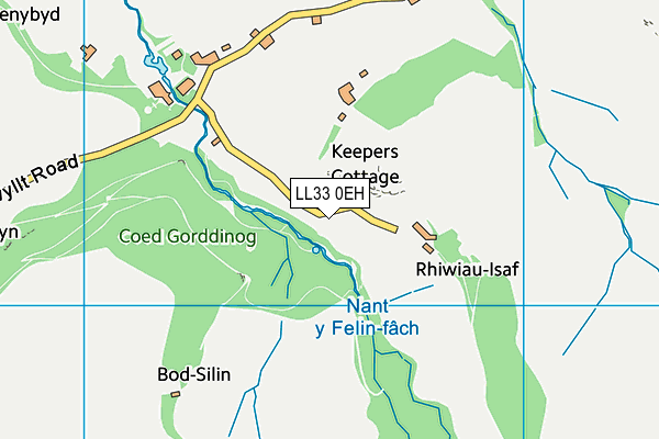 LL33 0EH map - OS VectorMap District (Ordnance Survey)