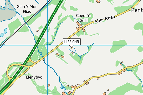 LL33 0HR map - OS VectorMap District (Ordnance Survey)