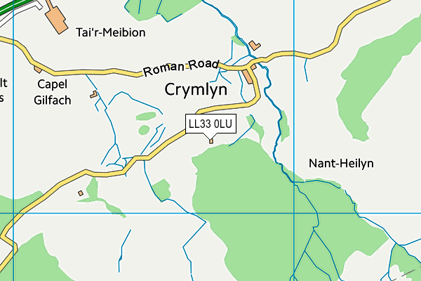 LL33 0LU map - OS VectorMap District (Ordnance Survey)