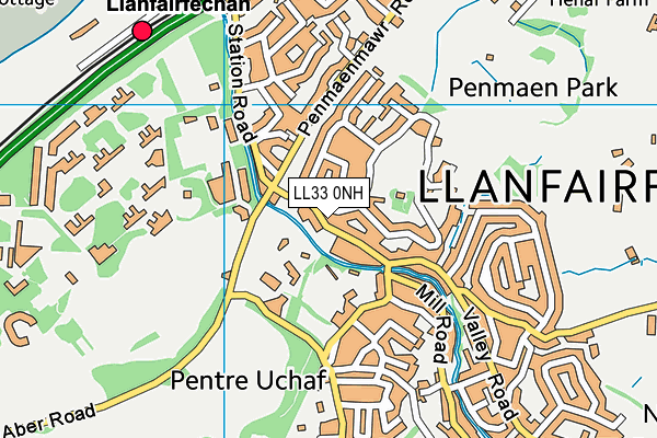 LL33 0NH map - OS VectorMap District (Ordnance Survey)