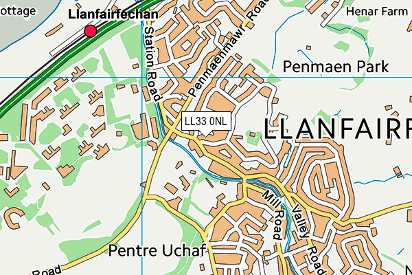 LL33 0NL map - OS VectorMap District (Ordnance Survey)