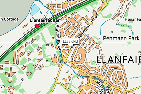 LL33 0NU map - OS VectorMap District (Ordnance Survey)