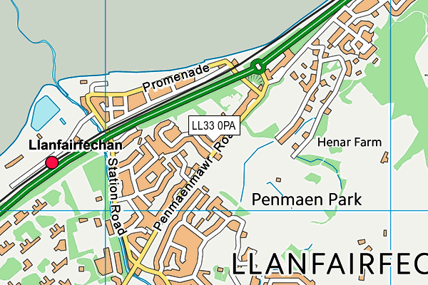 Ysgol Babanod Llanfairfechan map (LL33 0PA) - OS VectorMap District (Ordnance Survey)