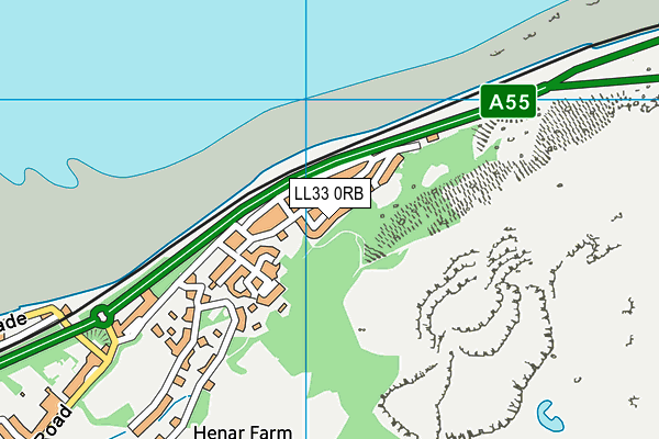 LL33 0RB map - OS VectorMap District (Ordnance Survey)