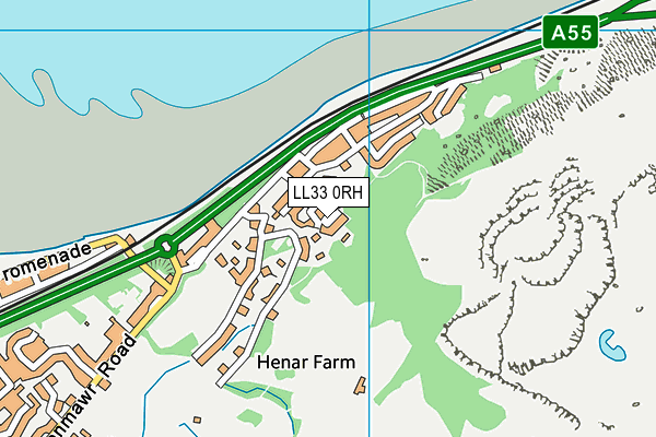 LL33 0RH map - OS VectorMap District (Ordnance Survey)