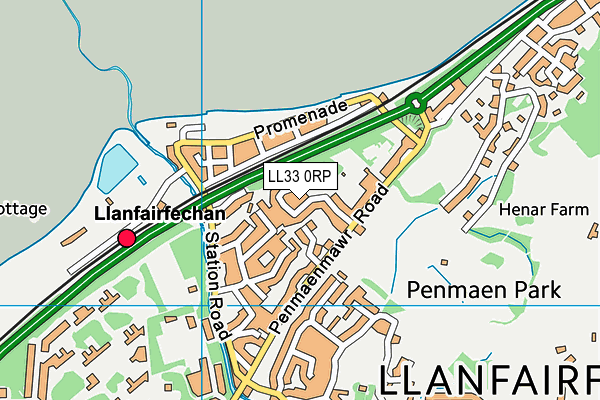 LL33 0RP map - OS VectorMap District (Ordnance Survey)