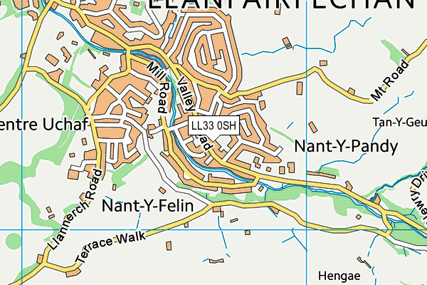 LL33 0SH map - OS VectorMap District (Ordnance Survey)