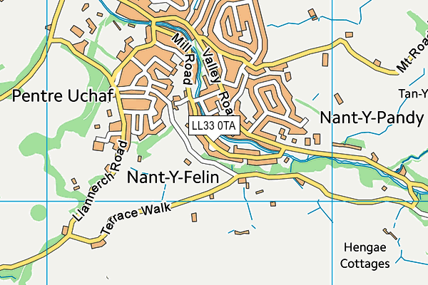 LL33 0TA map - OS VectorMap District (Ordnance Survey)