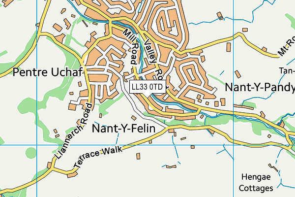 LL33 0TD map - OS VectorMap District (Ordnance Survey)