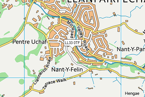 LL33 0TF map - OS VectorMap District (Ordnance Survey)
