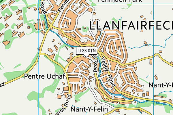 LL33 0TN map - OS VectorMap District (Ordnance Survey)