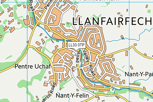 LL33 0TP map - OS VectorMap District (Ordnance Survey)