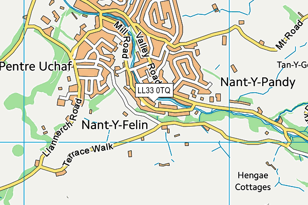 LL33 0TQ map - OS VectorMap District (Ordnance Survey)
