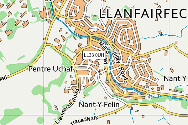 LL33 0UH map - OS VectorMap District (Ordnance Survey)