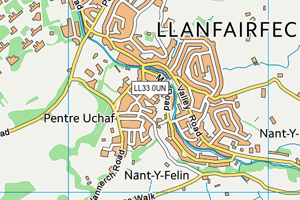 LL33 0UN map - OS VectorMap District (Ordnance Survey)