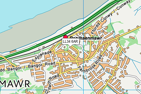 LL34 6AR map - OS VectorMap District (Ordnance Survey)